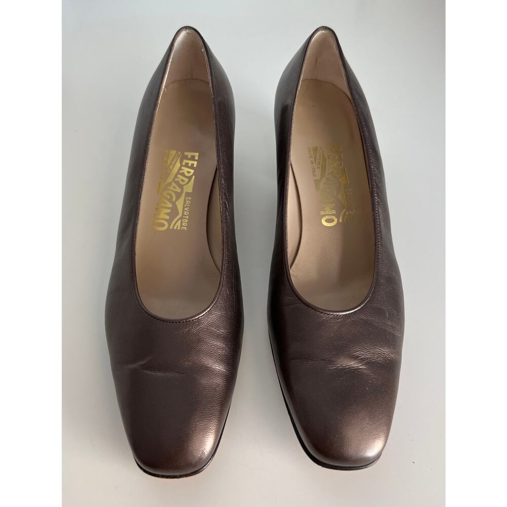 Vintage Salvatore Ferragamo Florence Leather Pumps - Women's Size 8